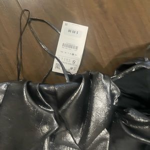 Zara | Dresses | Zara Sliver Raffle Dress | Poshmark